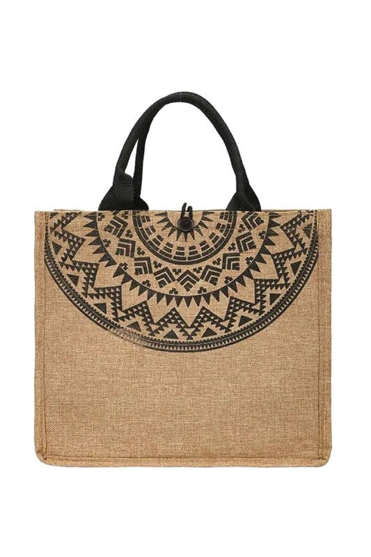 Boho Tribal Box Tote Bag