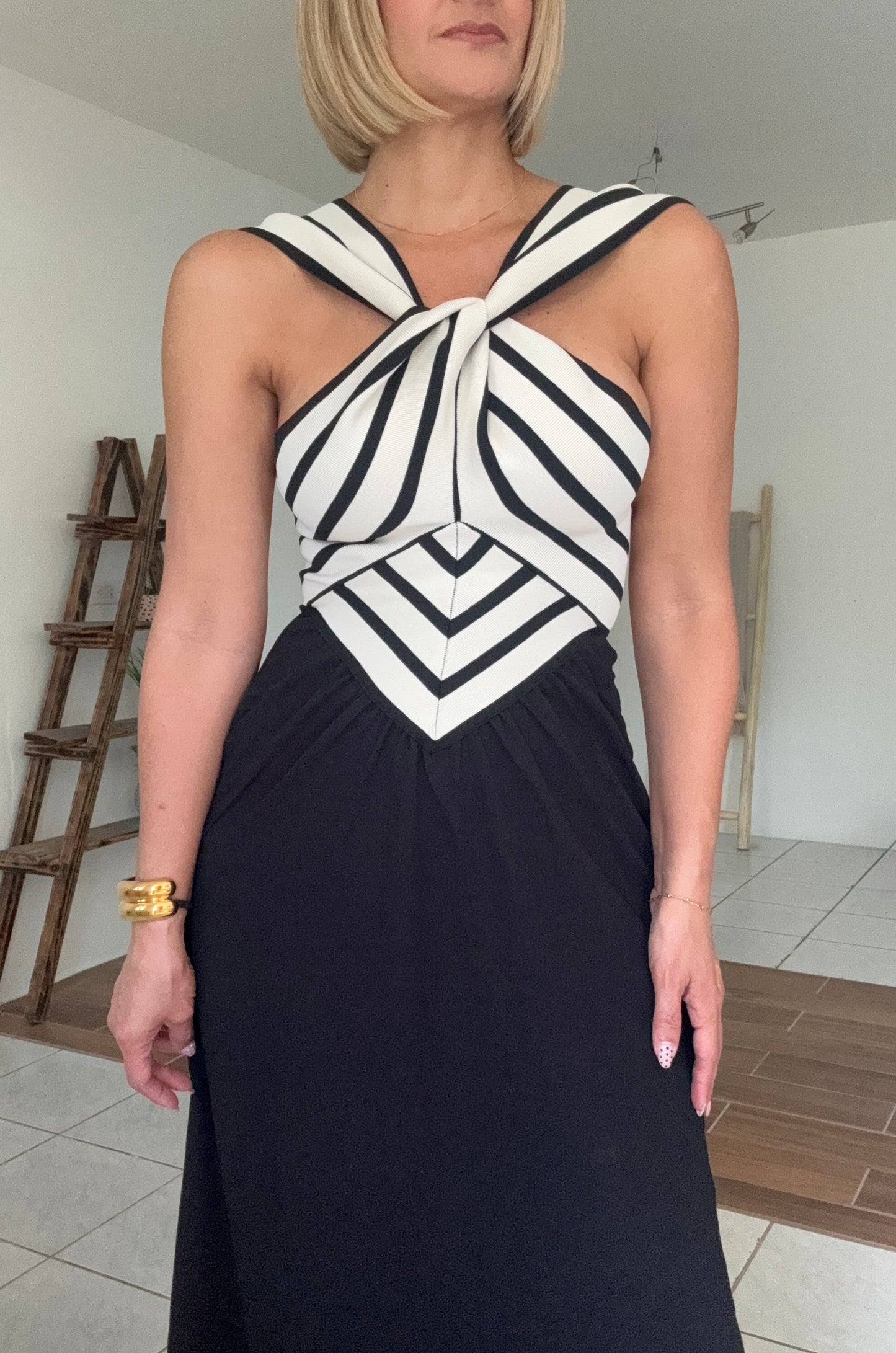 Twisted Hug Midi Dress