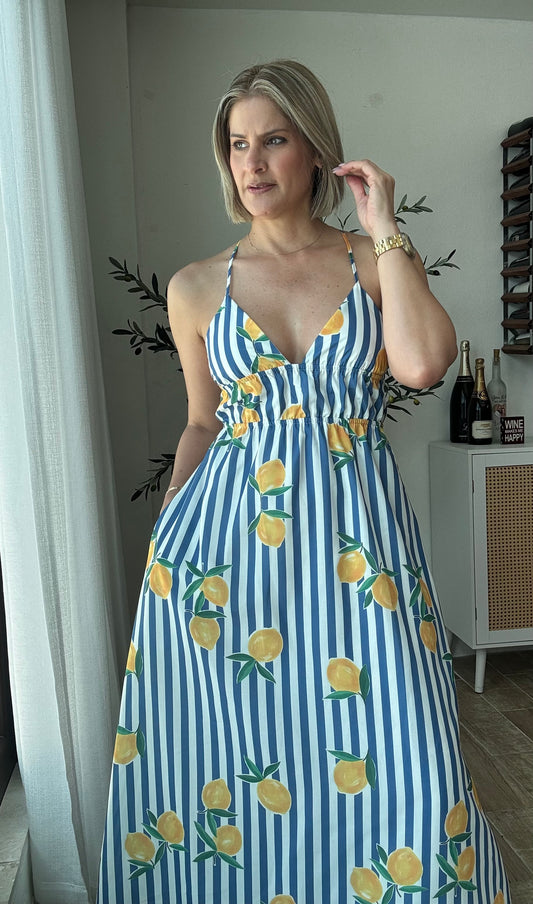 Summer @ Amalfi Coast Midi Dress
