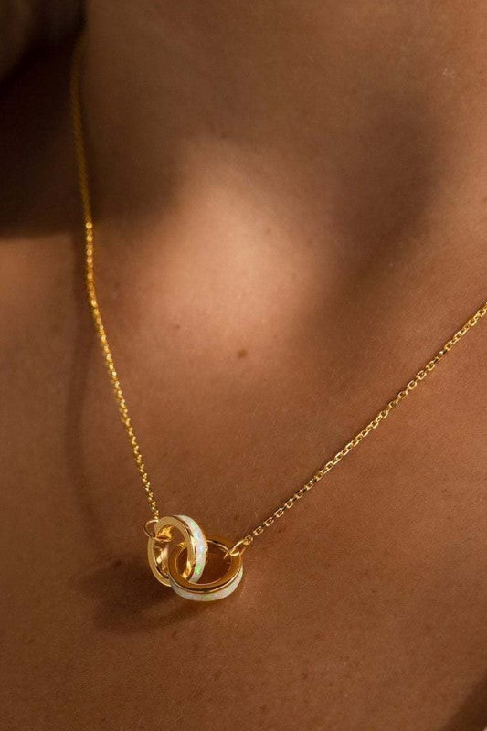 "You & Me" Opal Rings Necklace