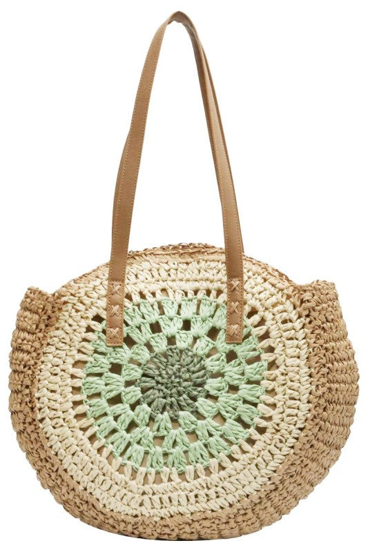 Salinas Boho Rattan Beach Tote