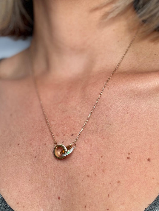 "You & Me" Opal Rings Necklace
