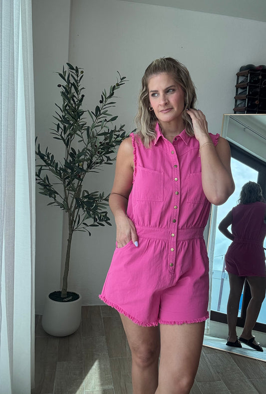 Hot Like Pink Romper