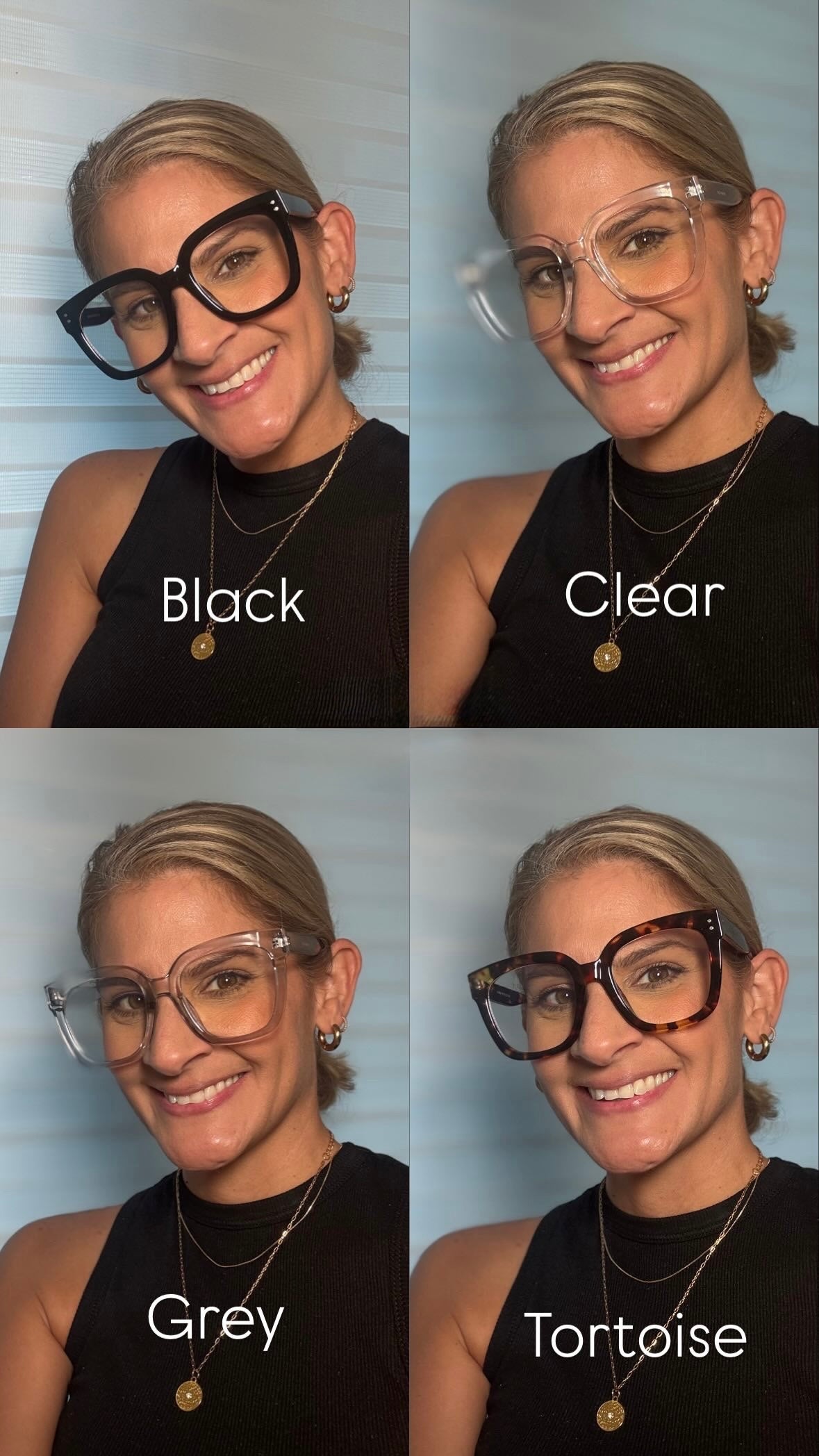 Oh Chic! Classy Blue Light Filtered Oversized Glasses