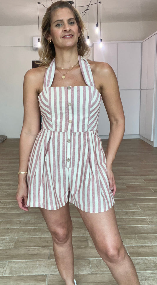 Ruby Stripes Summer Romper