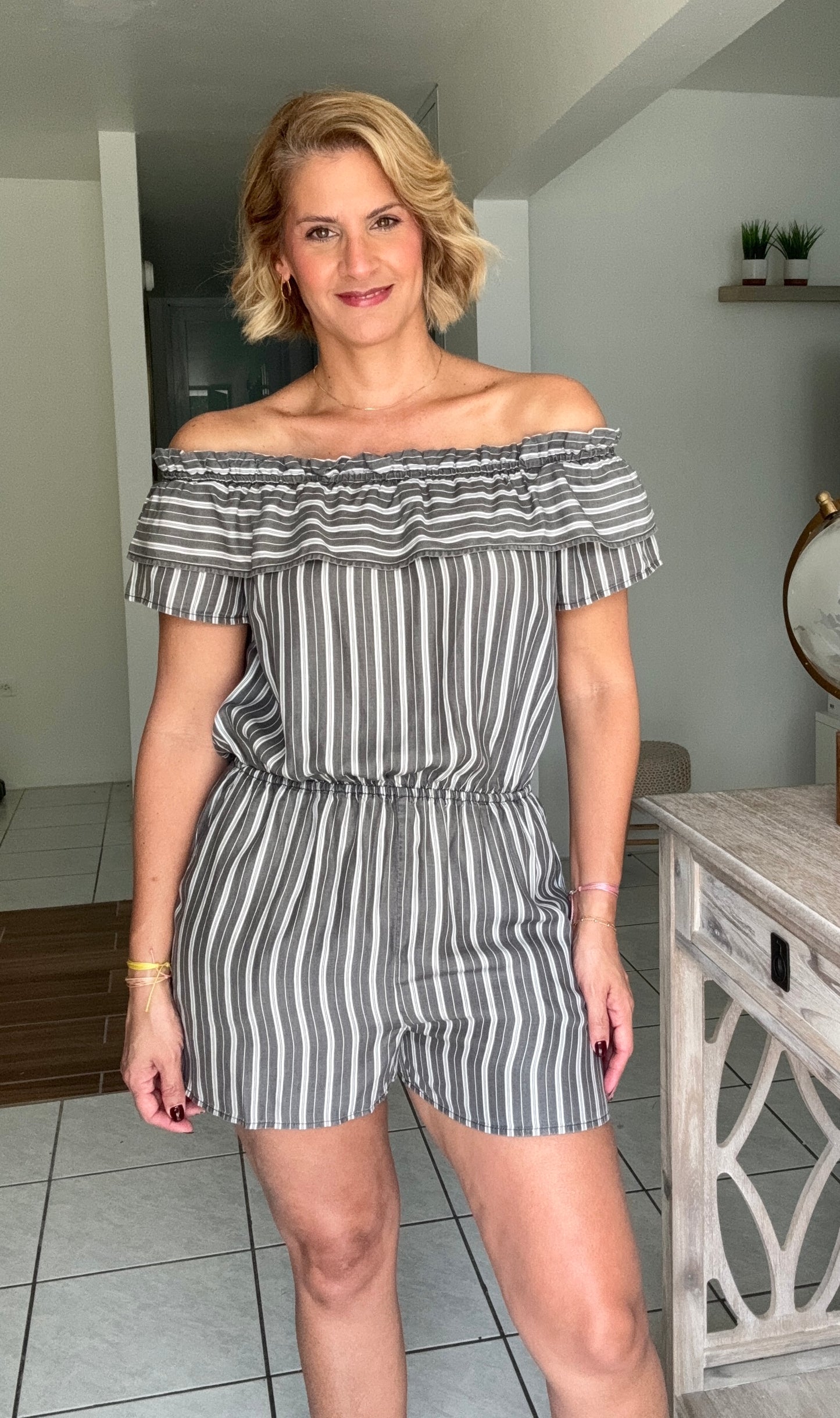 Melanie Off Shoulder Romper