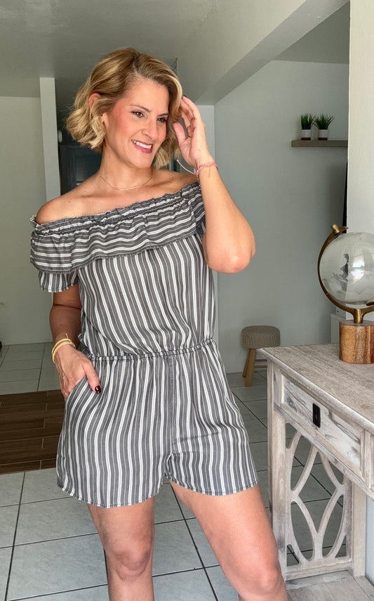 Melanie Off Shoulder Romper