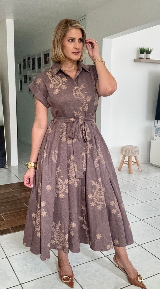 Lilia Button Down Maxi Dress