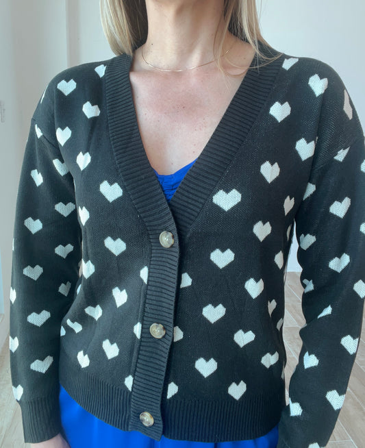 Heart Night Cardigan Sweater