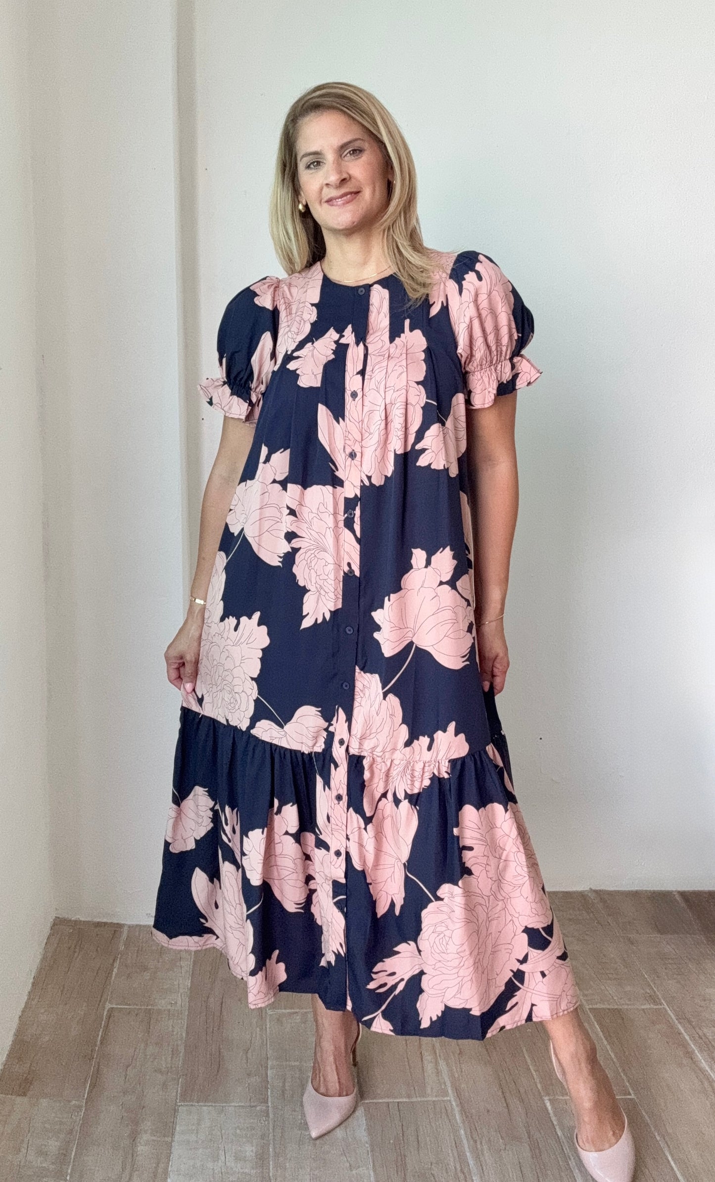 Jimena Blush Flowers Dress