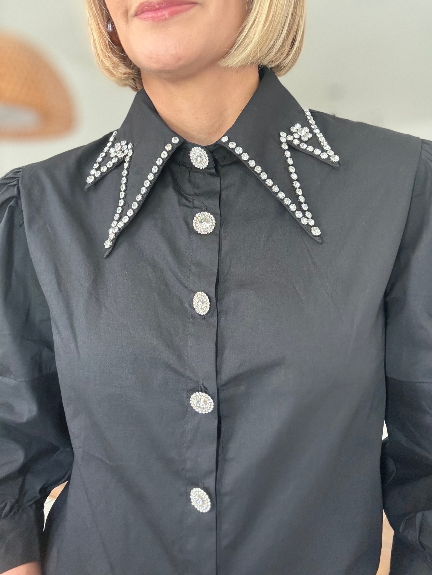 Jacky Rhinestone Detail Blouse