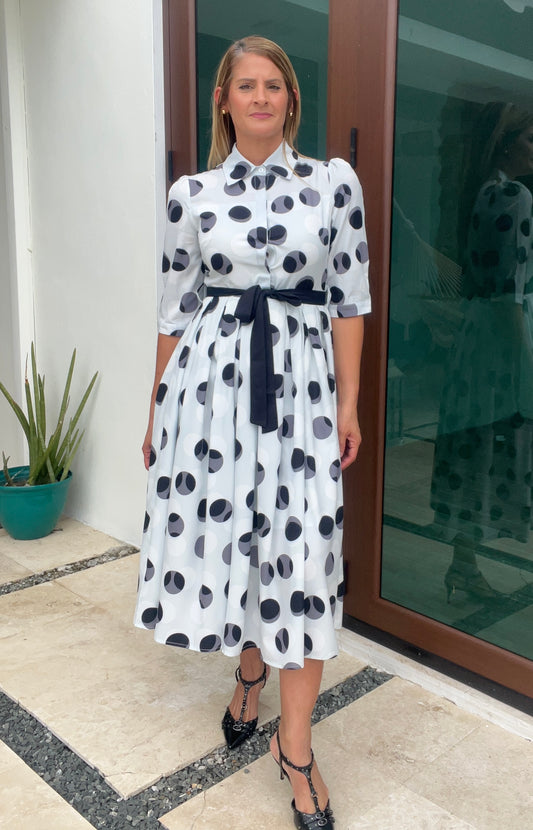 Audrey Pretty Dots Midi Dress