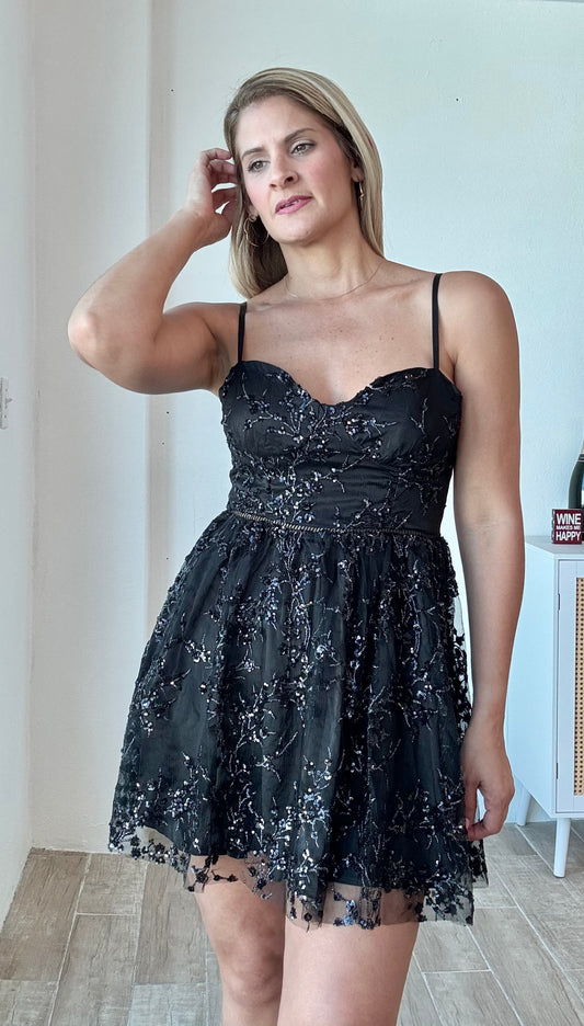 Fabiola Lace Sequin Dress