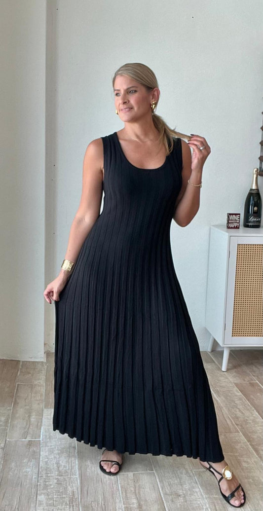 Lorianne Ribbed Knit Maxi Dress