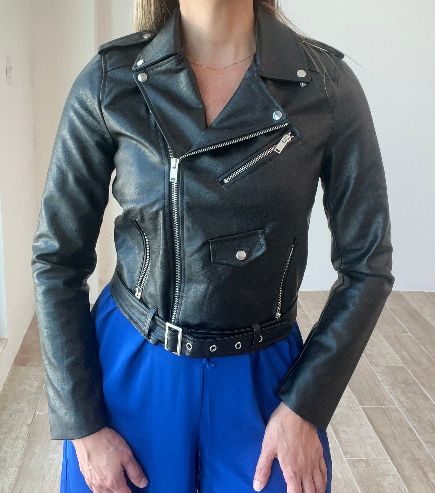 Black Faux Leather Jacket