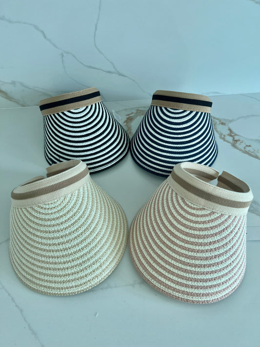 De Playita Striped Sun Visor