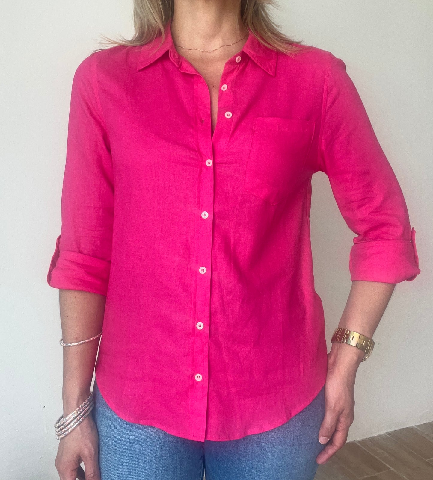 Pinky Lucy Linen Classic Shirt