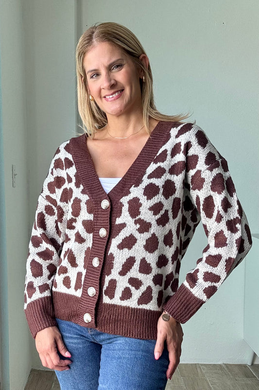 Cali Animal Print Cardigan