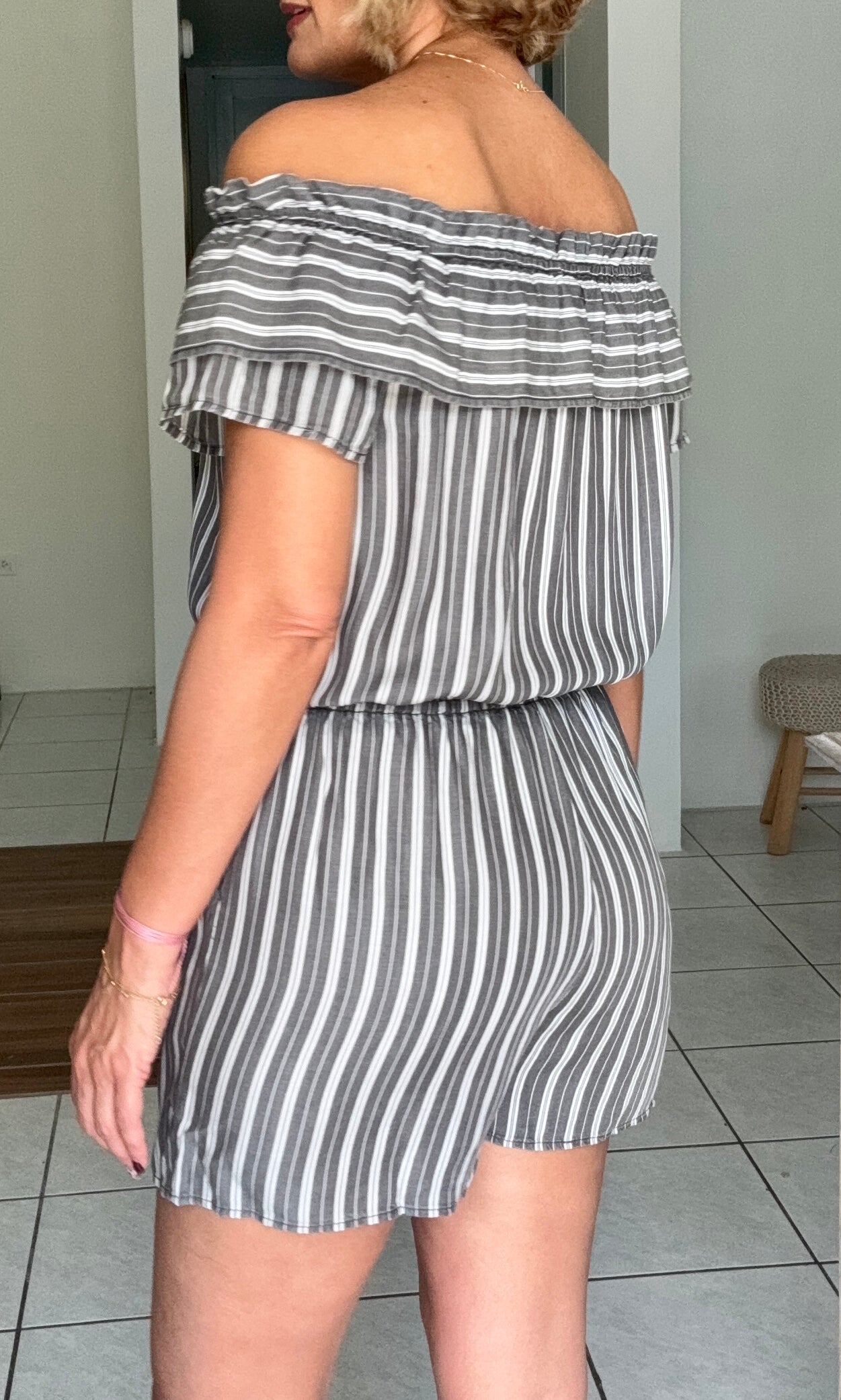 Melanie Off Shoulder Romper