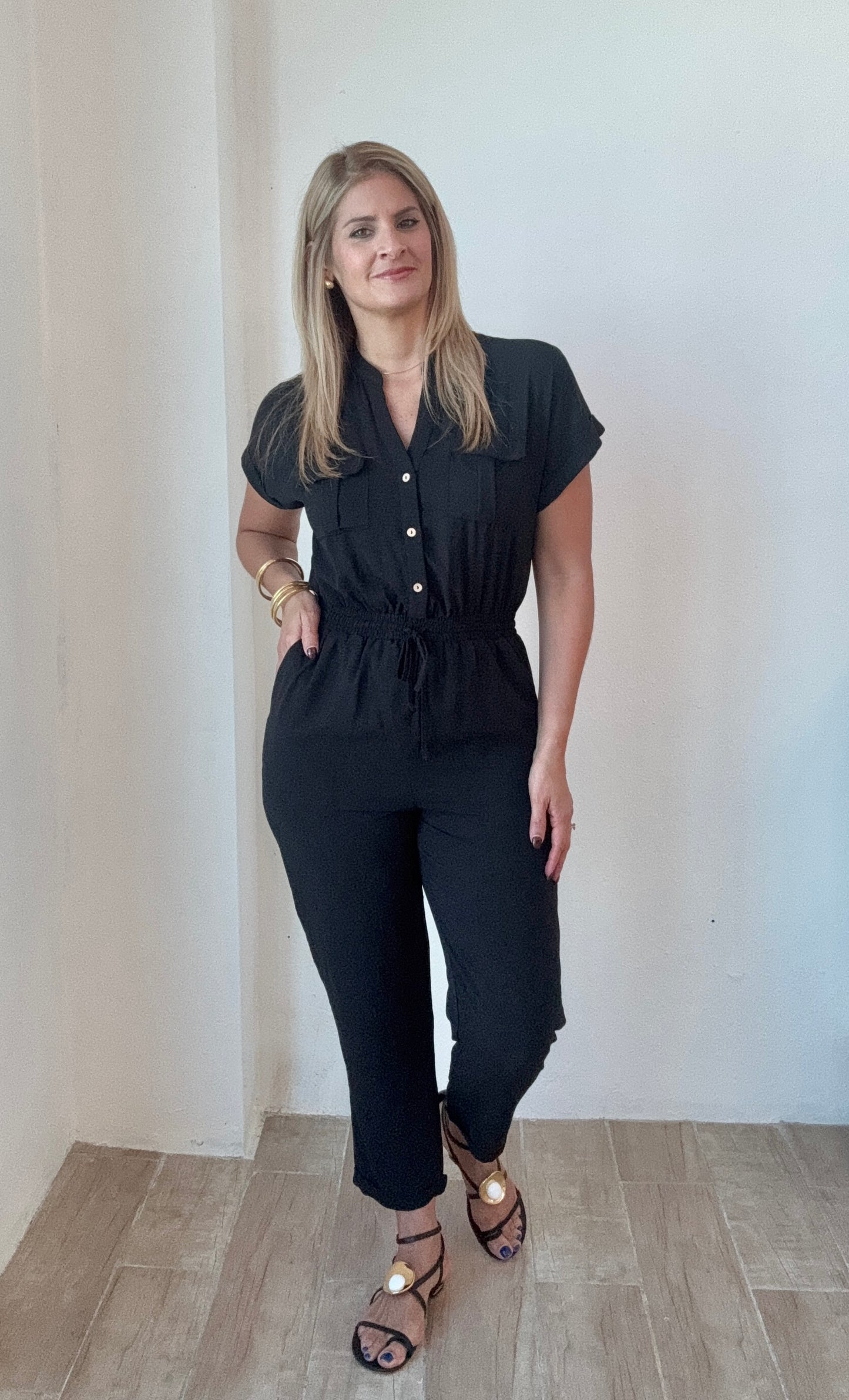 Sylvia Button Down Jumpsuit