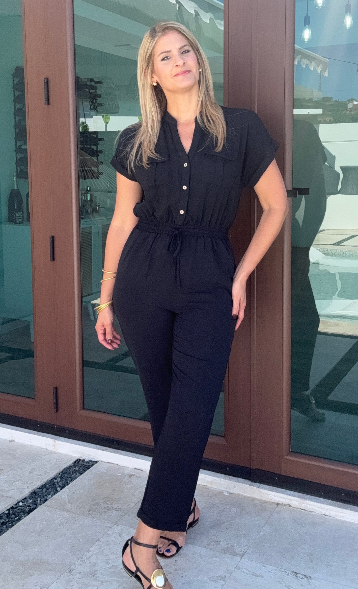 Sylvia Button Down Jumpsuit