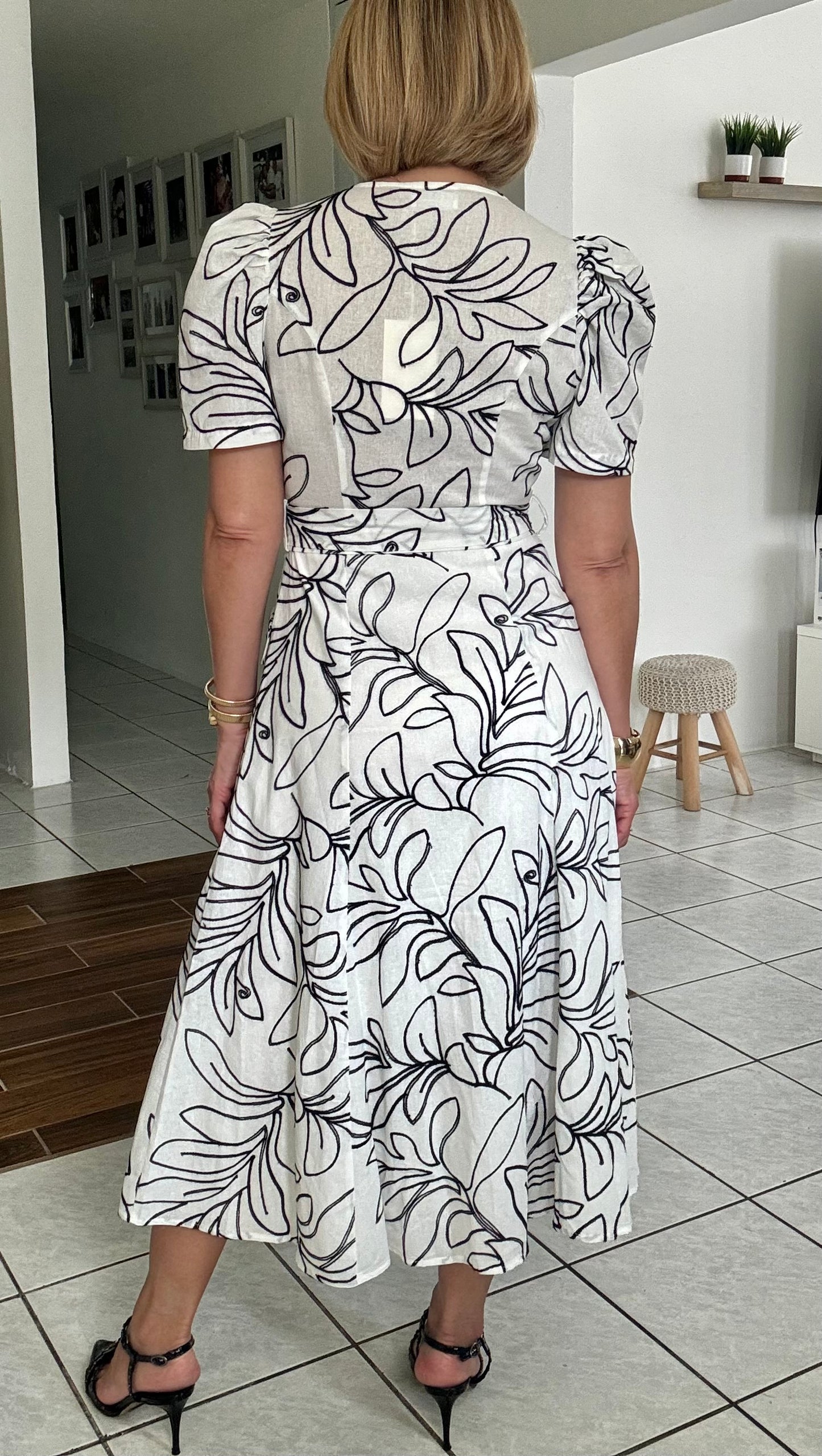 Celina Floral Embroidered Dress