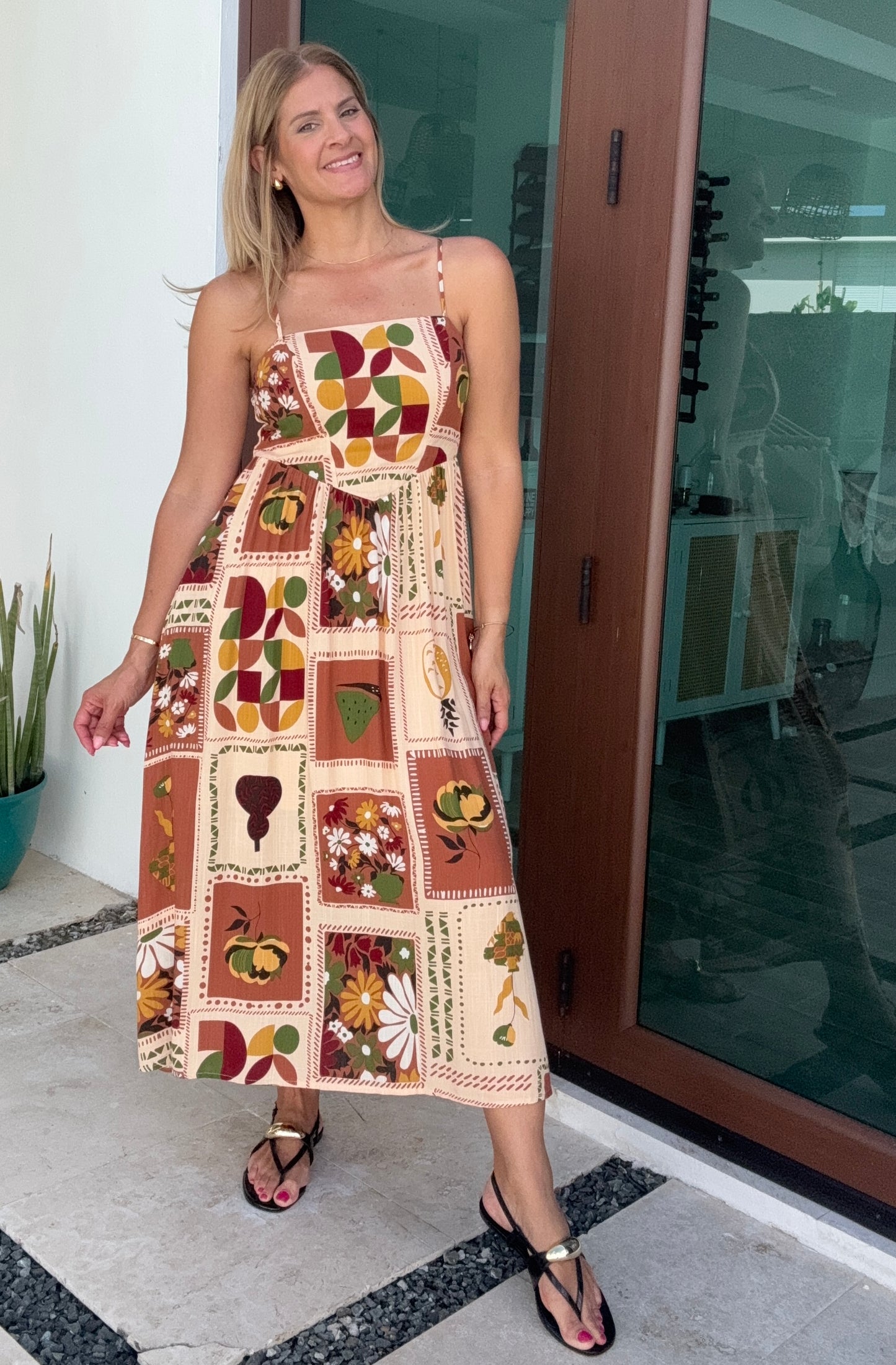 Frutta Toscana Midi Dress