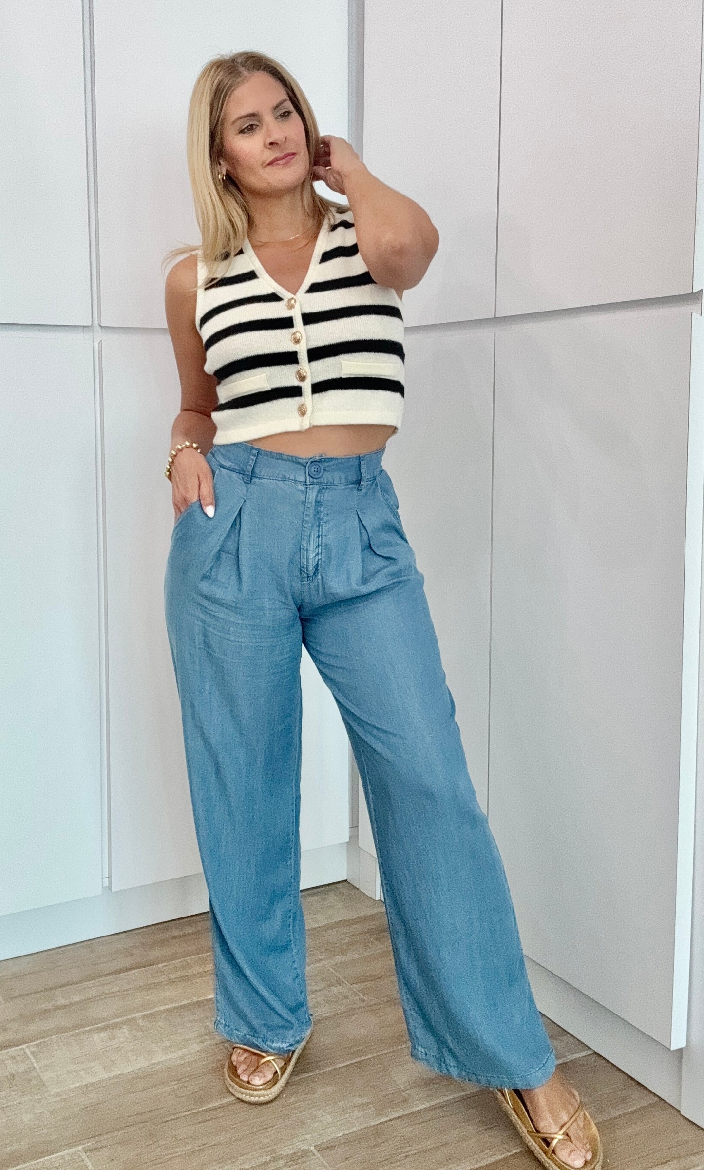 Not So Denim Wide Leg Pants