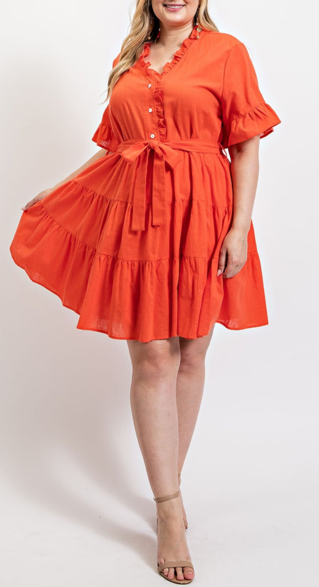 Plus* Spice It Up Ruffled Dress