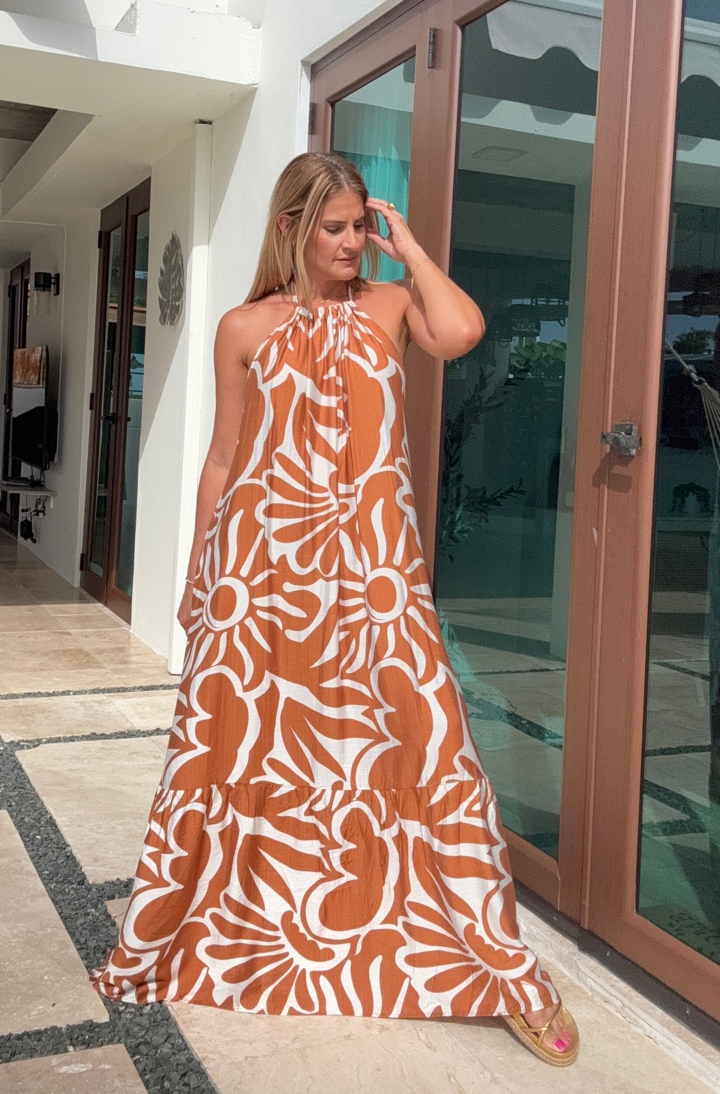 Sun y Sol Printed Summer Maxi Dress