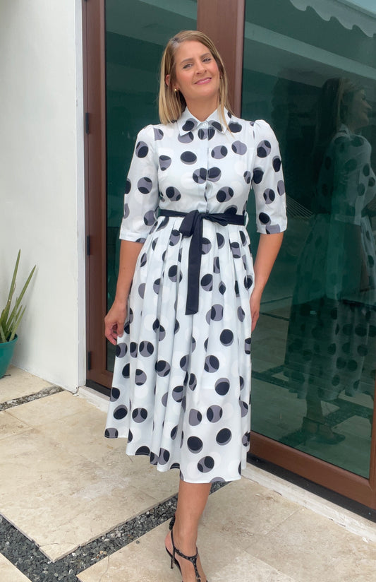 Audrey Pretty Dots Midi Dress