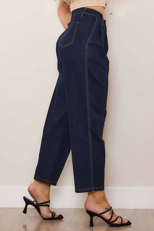 India Cropped Barrel Jeans
