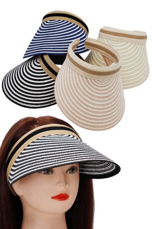 De Playita Striped Sun Visor