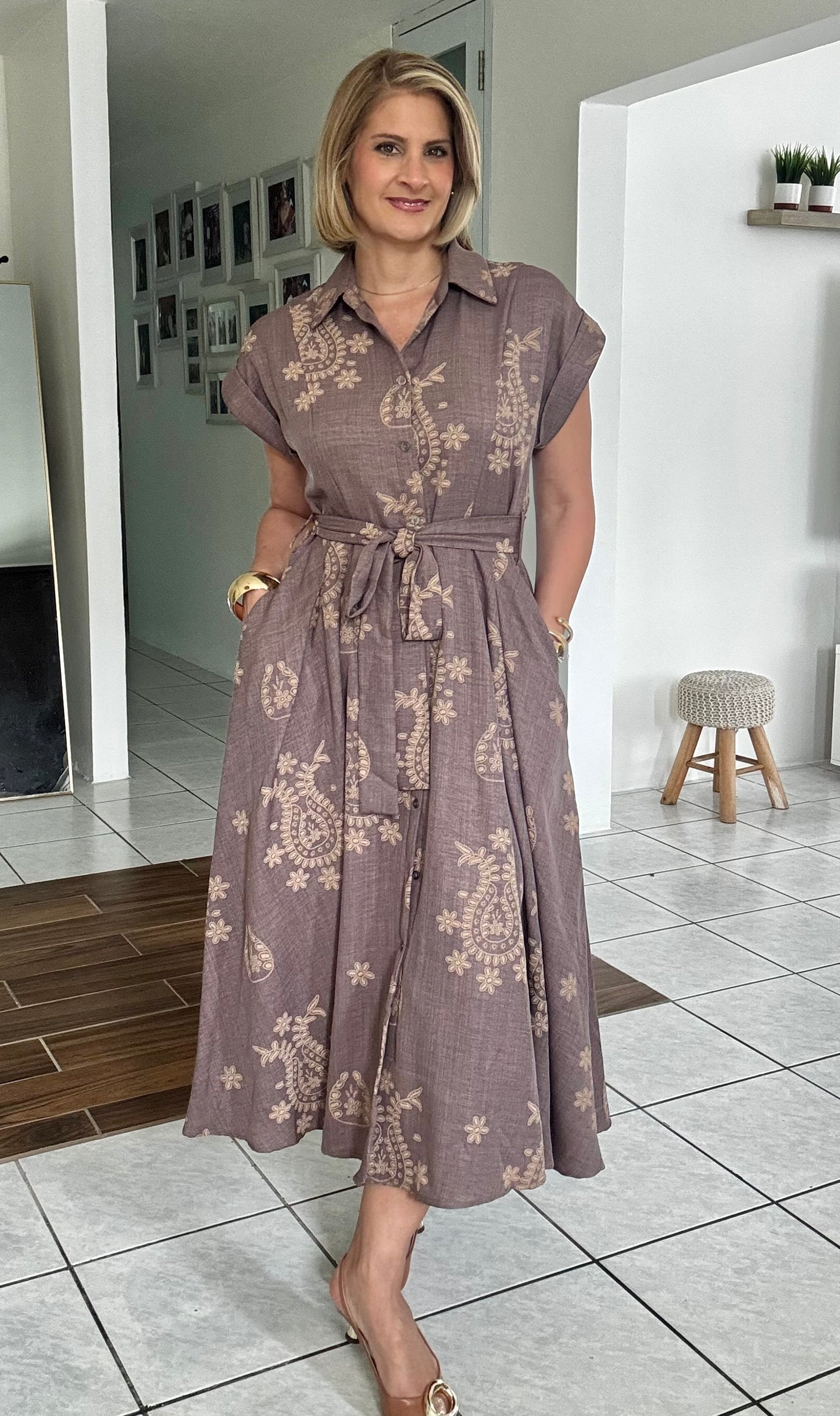 Lilia Button Down Maxi Dress