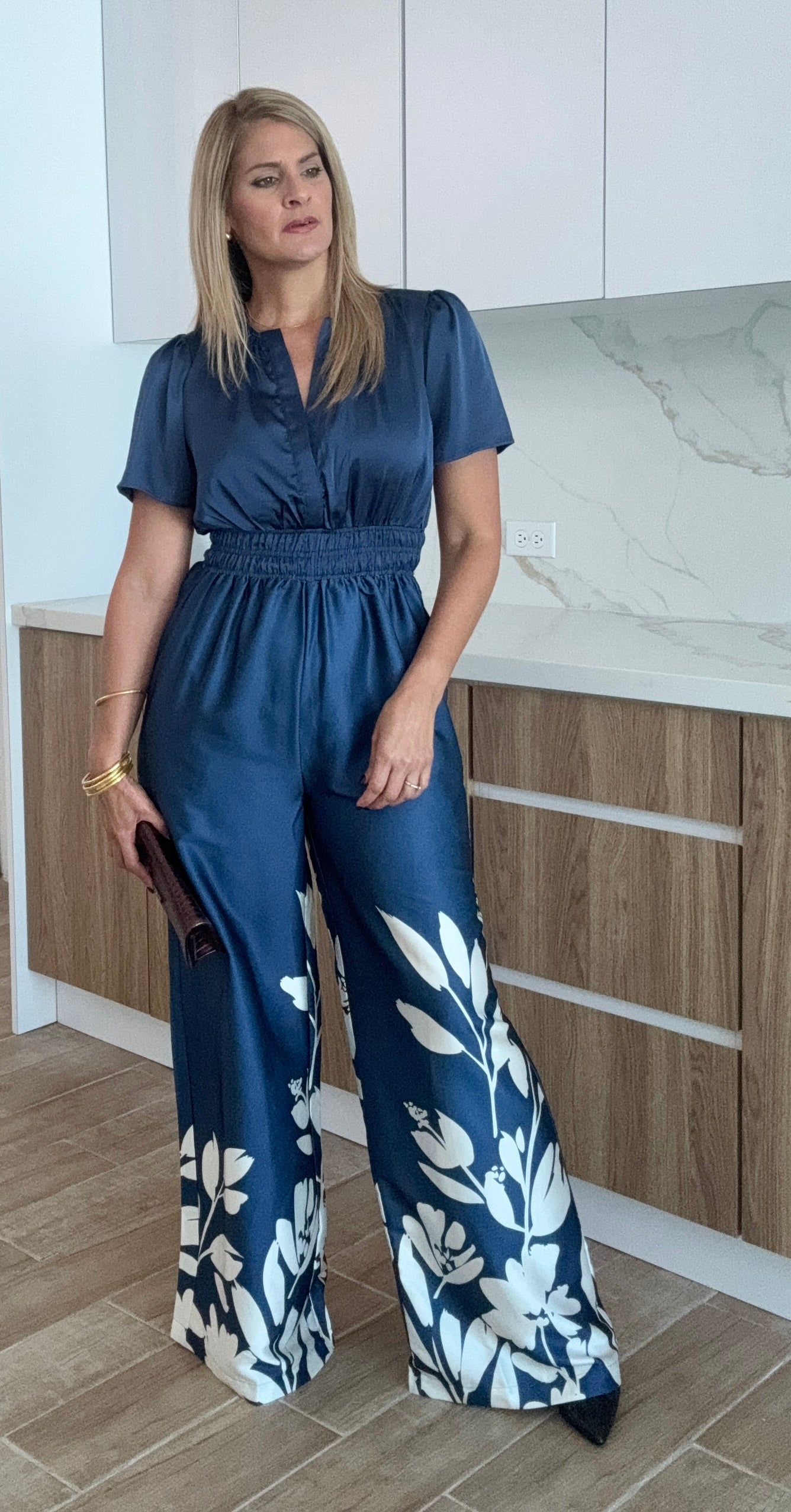 Miranda Leaf Printed Jumpsuit