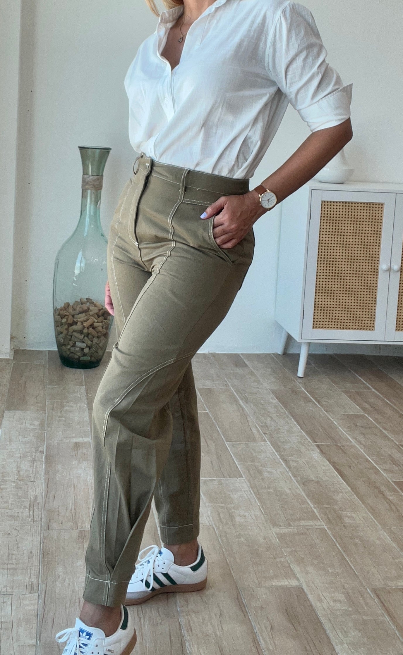 Olive Mary Side Pleated Pants