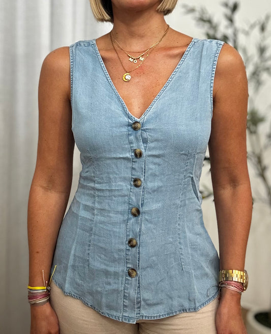 Zuanya Tank Cut-Out Vest Top