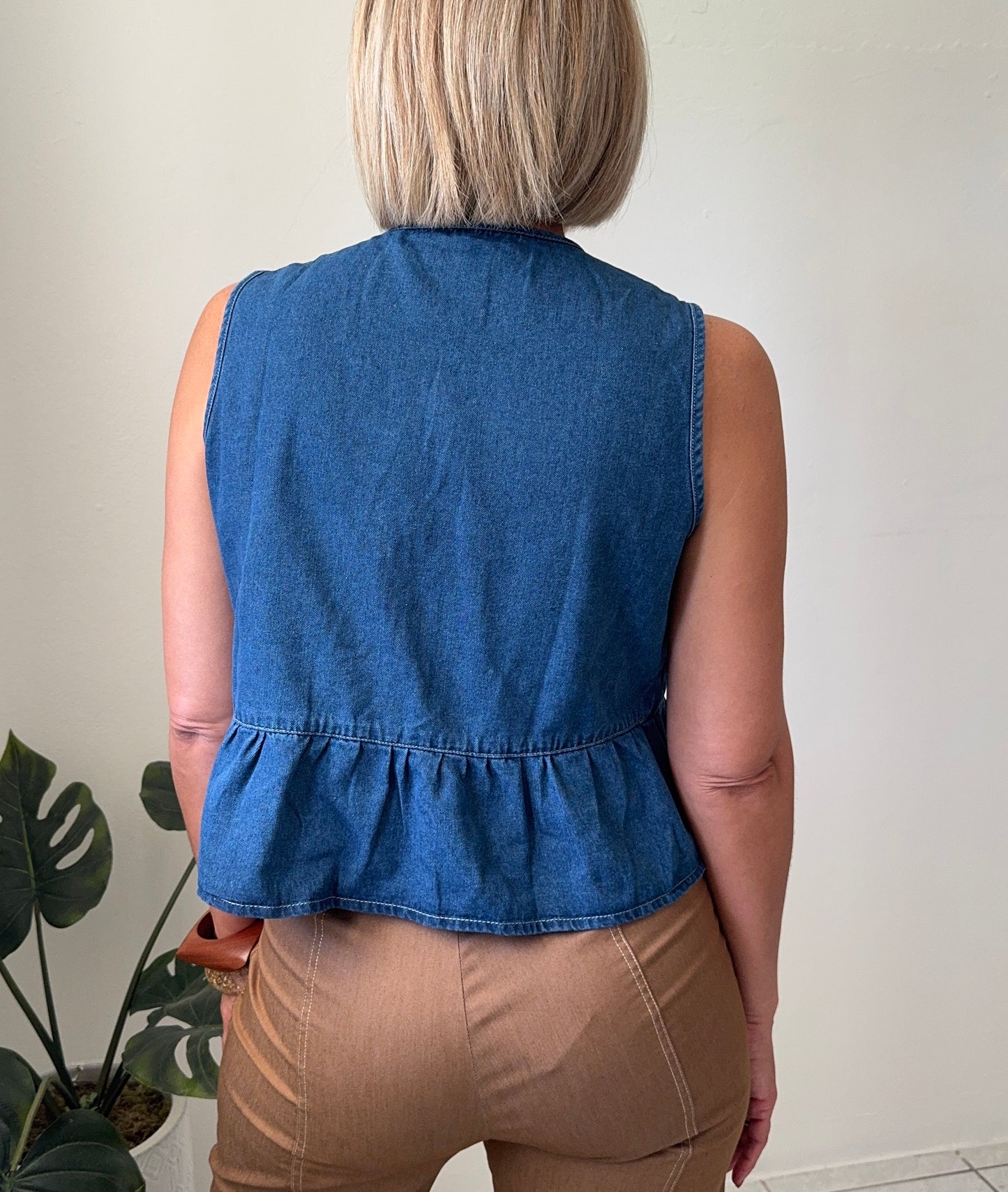 Lola Peplum Bow-Tie Top