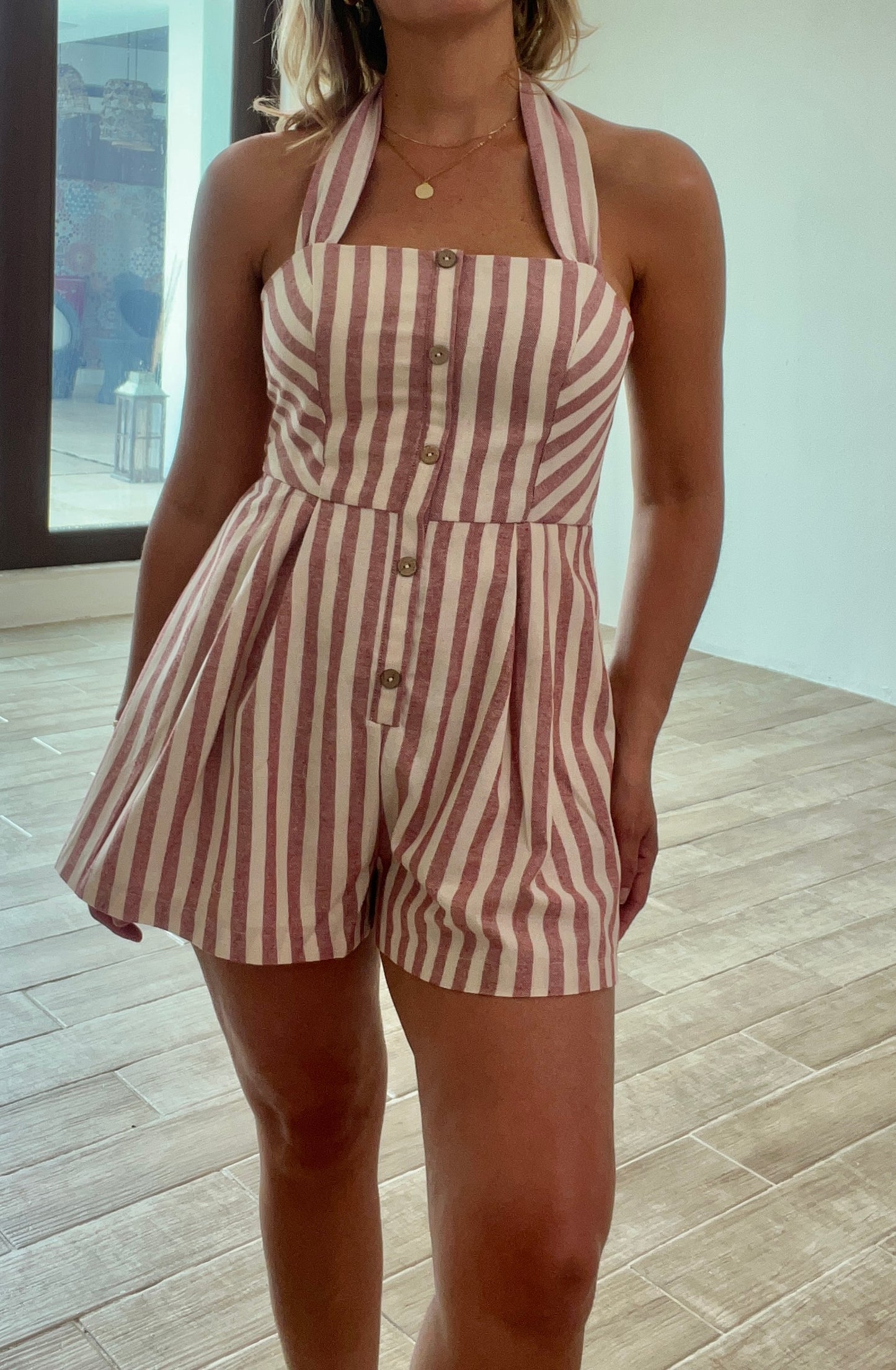 Ruby Stripes Summer Romper