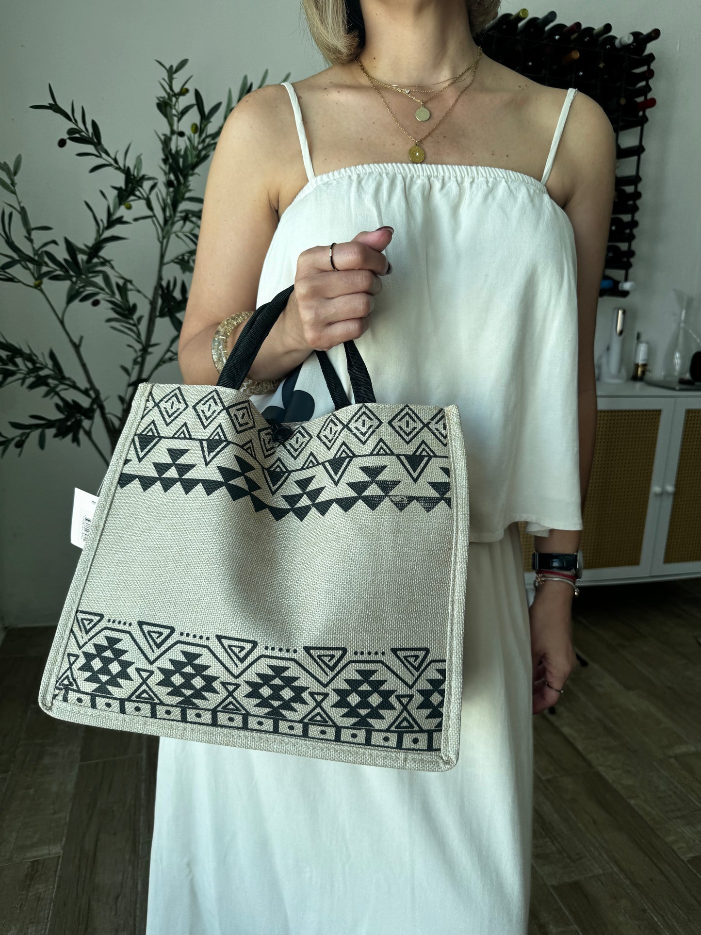 Boho Tribal Box Tote Bag