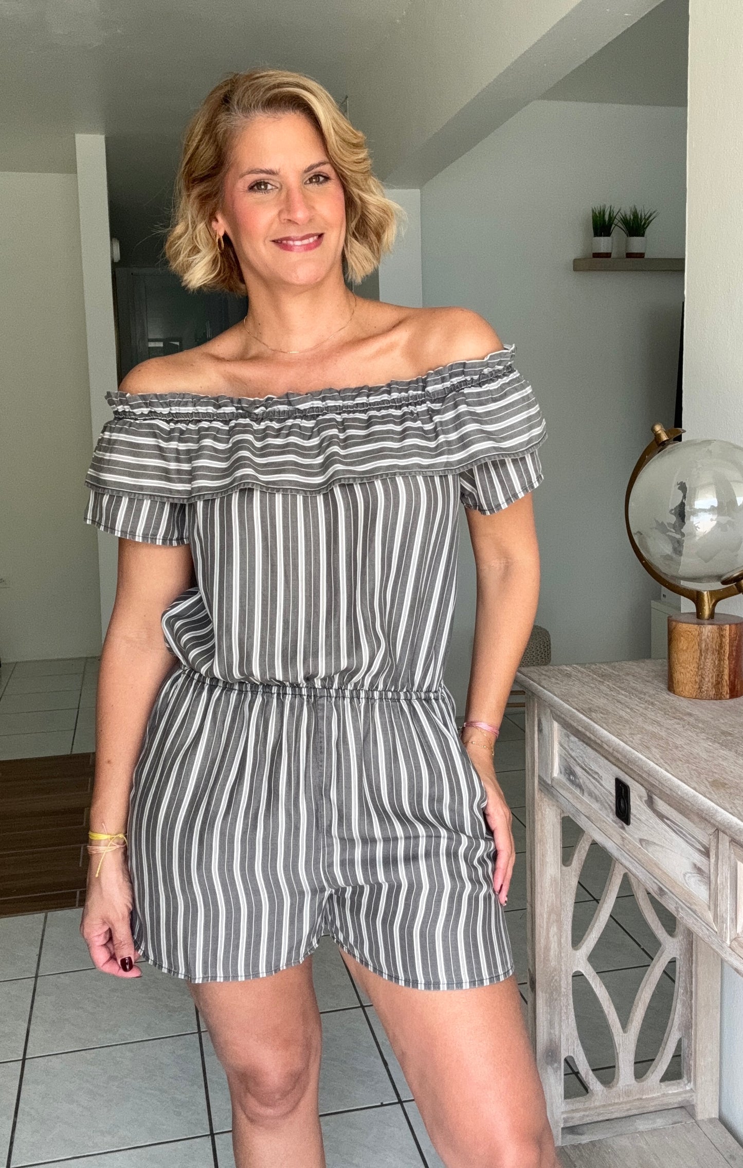 Melanie Off Shoulder Romper