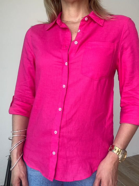 Pinky Lucy Linen Classic Shirt