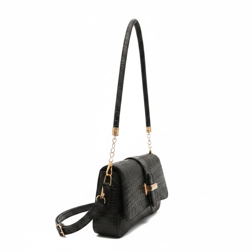 {PRE ORDER} Carrie Crocodile Square Shoulder Bag