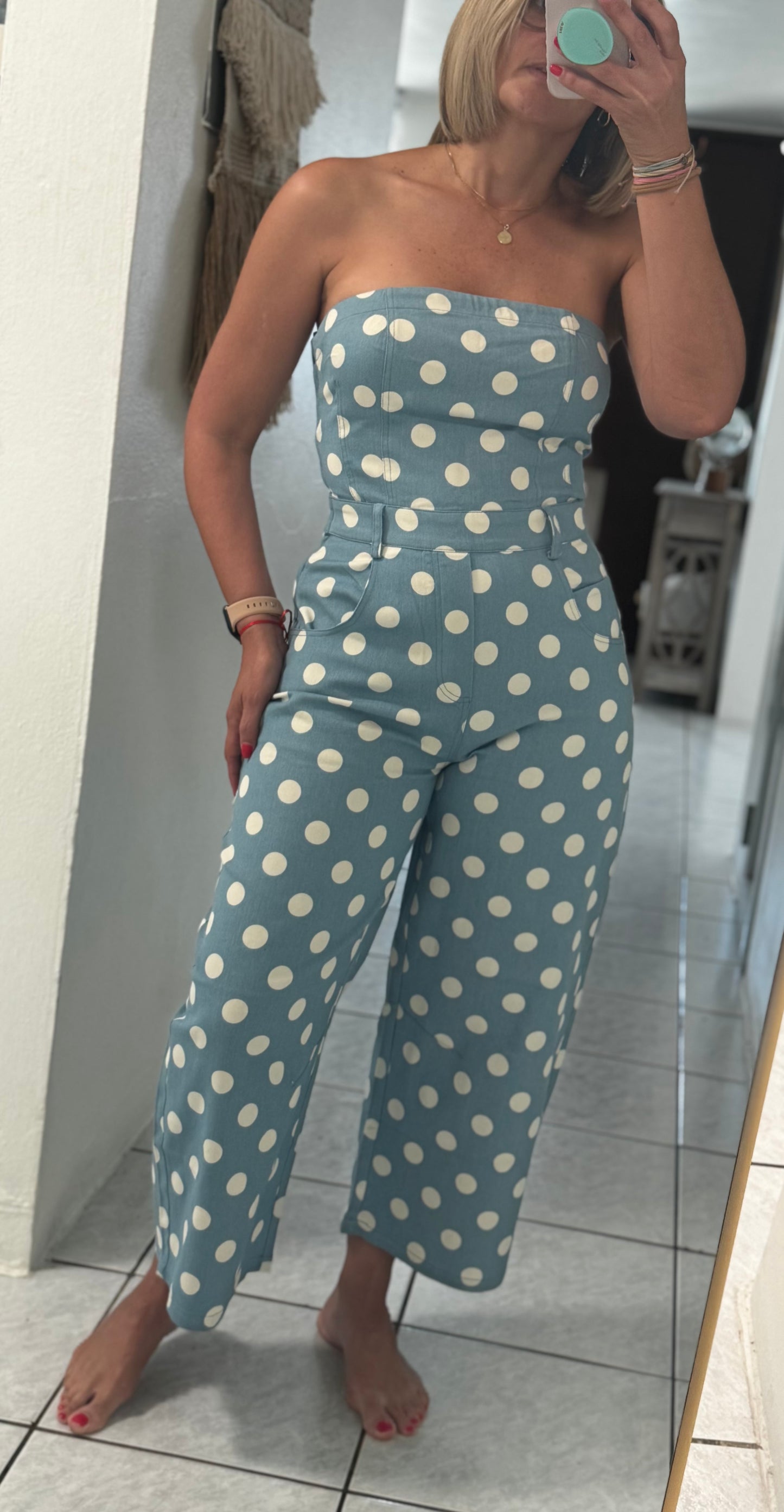 Irina Dots Barrel Jumpsuit
