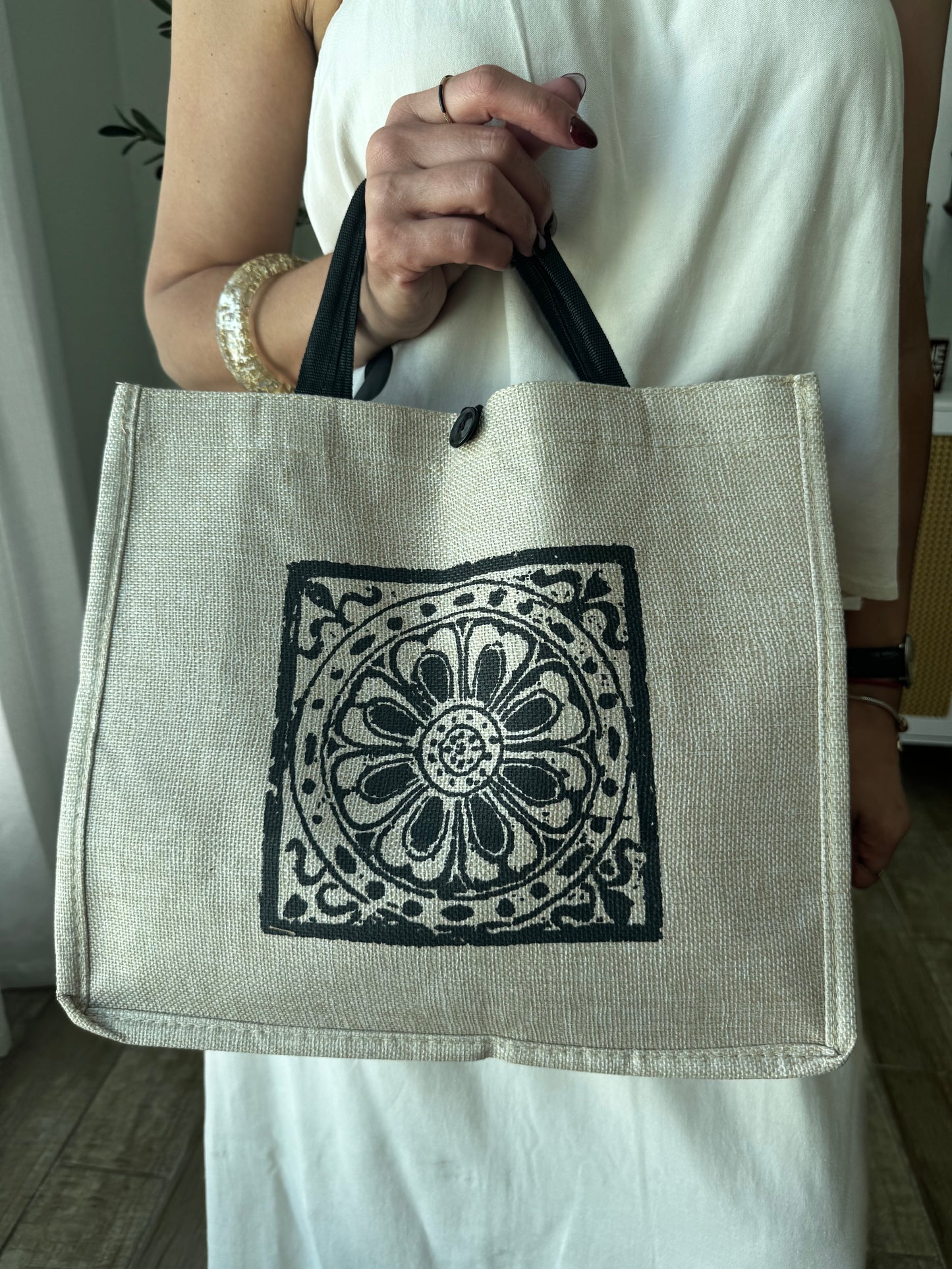 Boho Tribal Box Tote Bag