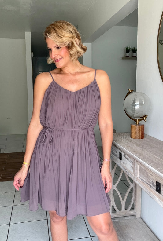 Camelia Pleated Casual Dress