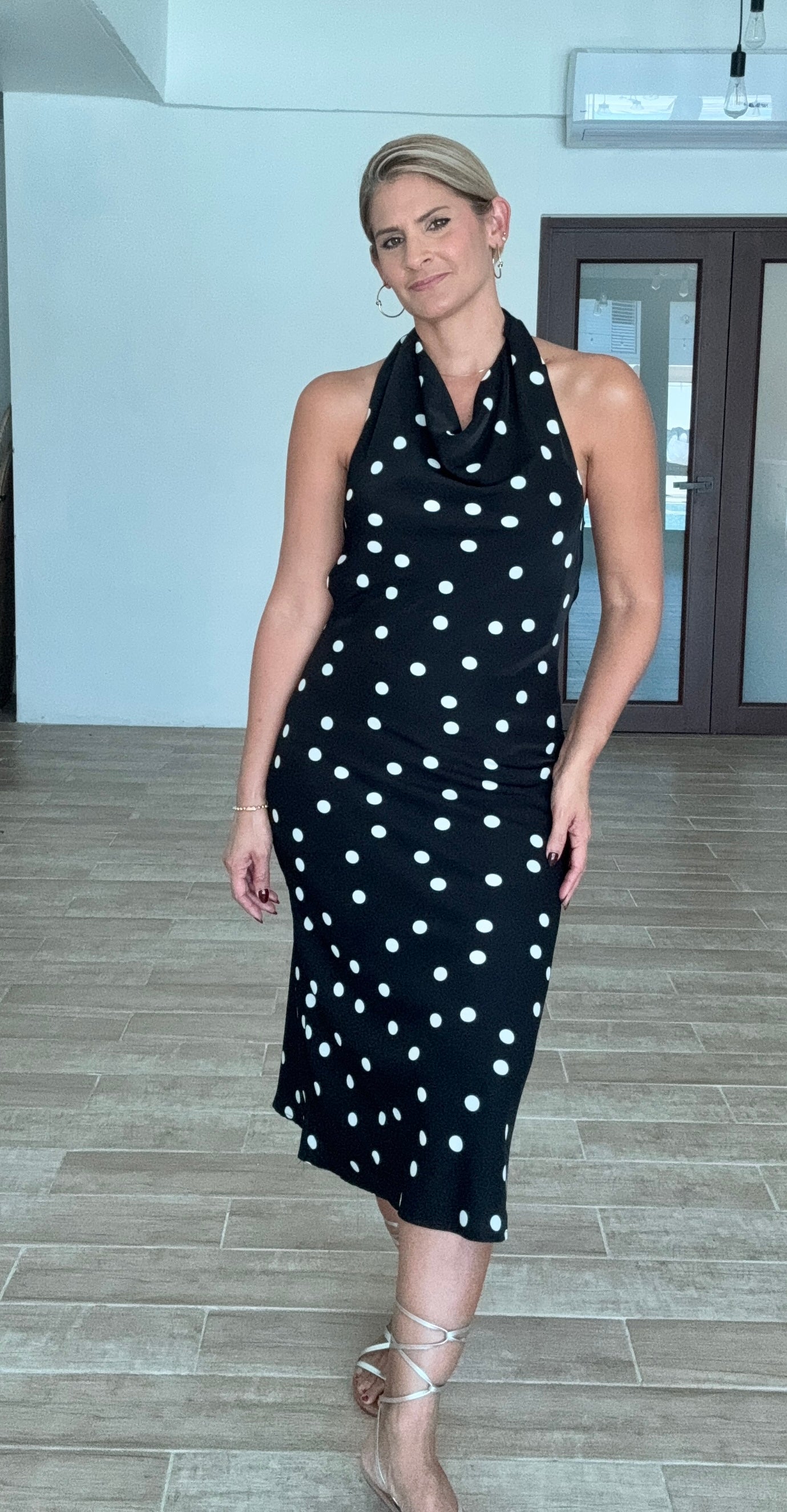 Hillary Polka Dot Halter Dress