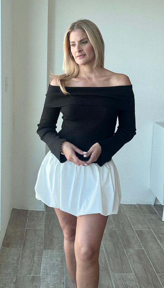 Lucille Off Shoulder Bubble Dress