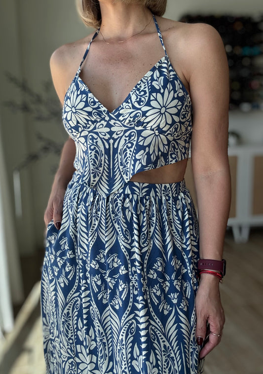 La Perla Tropical Halter & Skirt Set