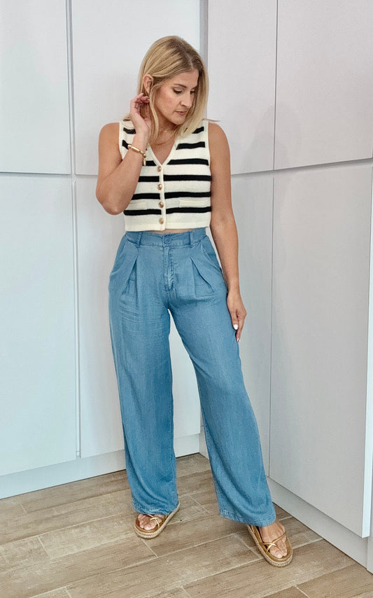 Not So Denim Wide Leg Pants